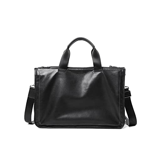 MOEIDO Umhängetasche Aktentasche Männer Echtes Leder Schulter Laptoptasche 15 Zoll Weiche Leder Große Handtasche Multi-Layer Reisen Männer Tasche Aktentaschen von MOEIDO