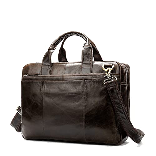 MOEIDO Umhängetasche Aktentasche Männer Messenger Bag Herren Leder Aktentasche Männer Schulter Reisen Handtasche Satchel Laptop Laptop von MOEIDO