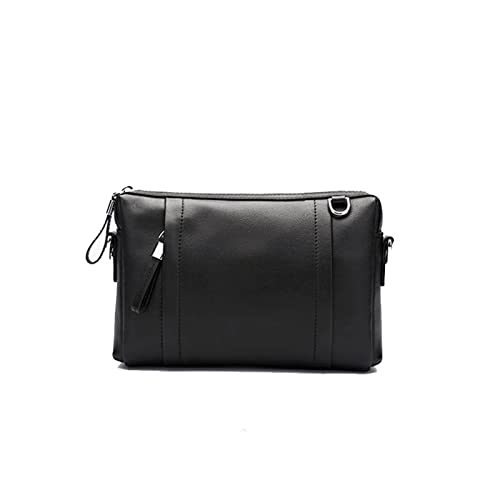 MOEIDO Umhängetasche Echtes Leder Garantie Crossbody Bag Black Messenger Bag Herren Kupplungsbeutel Reißverschluss Brieftasche von MOEIDO