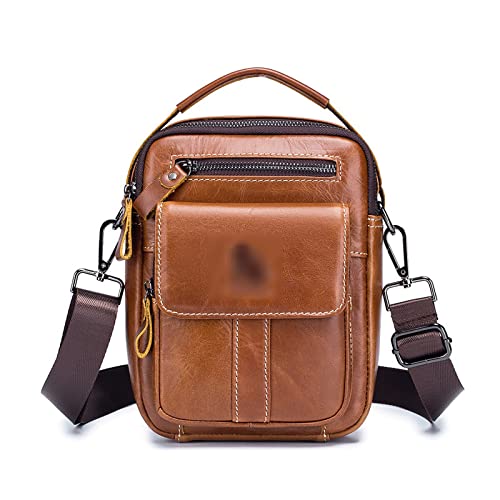 MOEIDO Umhängetasche Echtes Leder Männer Umhängetasche Mode Retro Zipper Messenger Bag Geschäft Männer Hohe Qualität Mode von MOEIDO