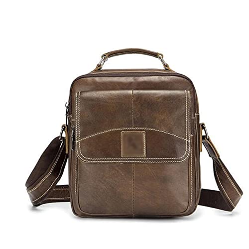 MOEIDO Umhängetasche Echtes Leder Männer Umhängetasche Vintage Crossbody Tasche for Männer Rindsleder Messenger Bag Männliche Business Handtasche Top-Griff Tote von MOEIDO