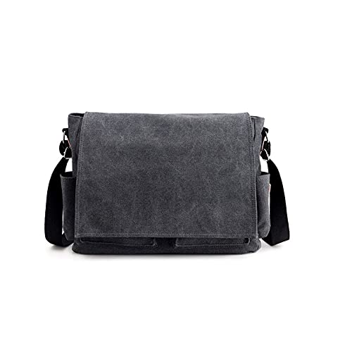 MOEIDO Umhängetasche Herren Canvas Aktentasche Business Office Man Messenger Bag Lässige Männliche Computer Laptoptasche Abdeckung Große Crossbody Taschen(Color:A) von MOEIDO