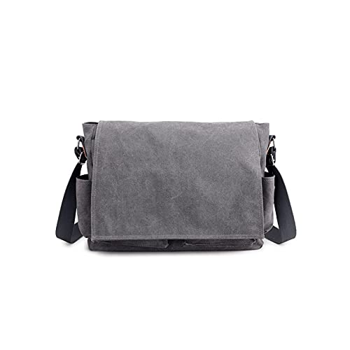 MOEIDO Umhängetasche Herren Canvas Aktentasche Business Office Man Messenger Bag Lässige Männliche Computer Laptoptasche Abdeckung Große Crossbody Taschen(Color:B) von MOEIDO