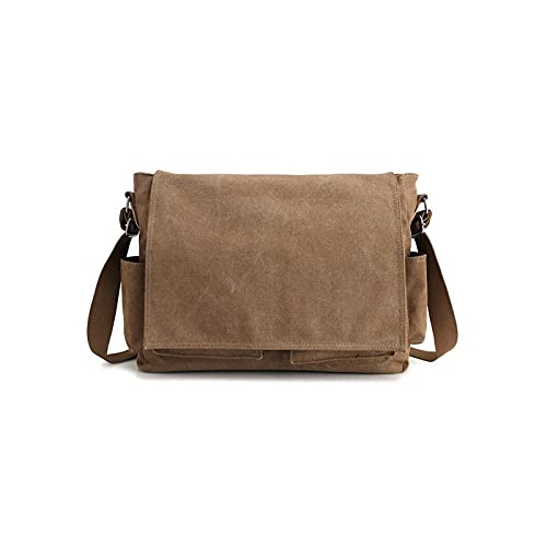 MOEIDO Umhängetasche Herren Canvas Aktentasche Business Office Man Messenger Bag Lässige Männliche Computer Laptoptasche Abdeckung Große Crossbody Taschen(Color:C) von MOEIDO