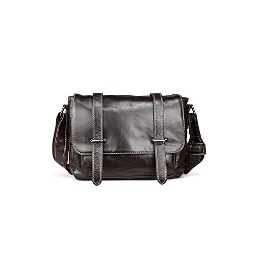 MOEIDO Umhängetasche Leder Männer Tasche Postman Bag Mode Lässig Business Schulter Messenger Bag Öl Wachs Leder Echtes Leder Polyester von MOEIDO