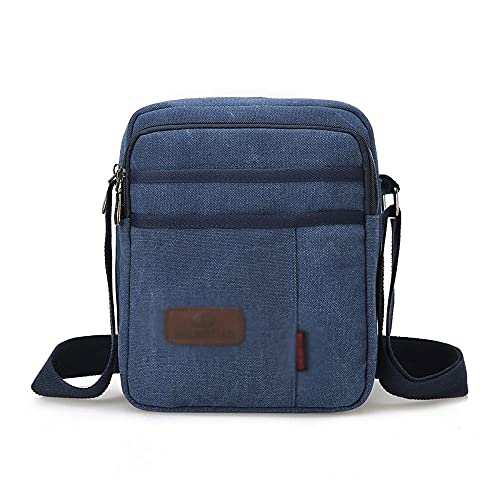 MOEIDO Umhängetasche Männer Leinwand Umhängetasche Casual Travel Herren Crossbody Tasche Männer Messenger Bags Satchel Handtaschen(Color:B) von MOEIDO