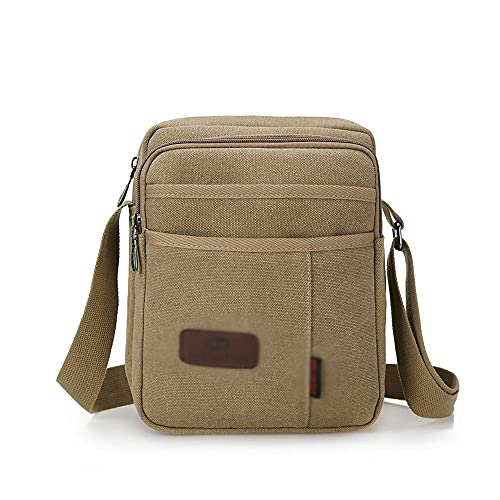 MOEIDO Umhängetasche Männer Leinwand Umhängetasche Casual Travel Herren Crossbody Tasche Männer Messenger Bags Satchel Handtaschen(Color:C) von MOEIDO