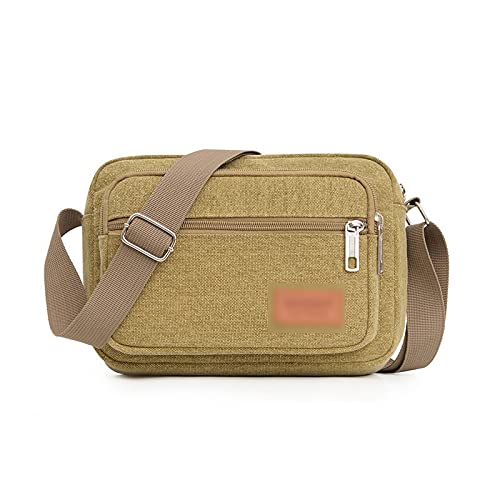 MOEIDO Umhängetasche Männer Leinwand kleine Umhängetaschen Casual Tote Travel Herren Crossbody Bag Messenger Bags Handtasche(Color:A) von MOEIDO