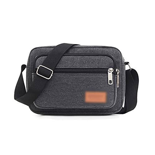 MOEIDO Umhängetasche Männer Leinwand kleine Umhängetaschen Casual Tote Travel Herren Crossbody Bag Messenger Bags Handtasche(Color:B) von MOEIDO