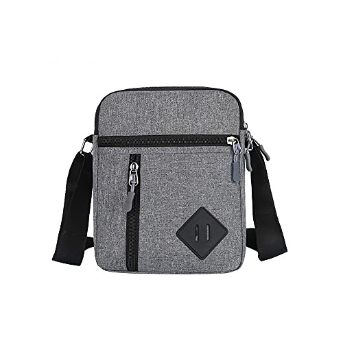 MOEIDO Umhängetasche Männer Messenger Bag Crossbody Umhängetaschen Männer Kleiner Sling-Pack for Arbeit Business wasserdichte Oxford-Packungen(Color:Gray) von MOEIDO