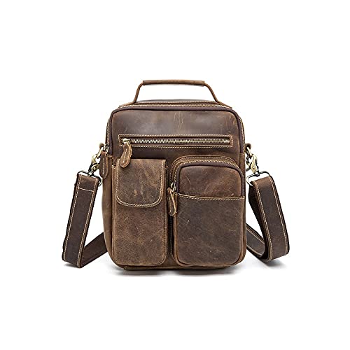 MOEIDO Umhängetasche Männer Messenger Bags Ledertasche für Männer Crossbody Taschen Reißverschluss Herren Umhängetaschen Männliche Leder Handtaschen von MOEIDO