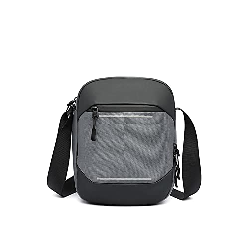 MOEIDO Umhängetasche Männer Mode Multifunktionsantie Diebstahl Umhängetasche Wasserdichte Crossbody Travel Sling Bag Pack Messenger Pack für Männchen(Color:Grijs) von MOEIDO