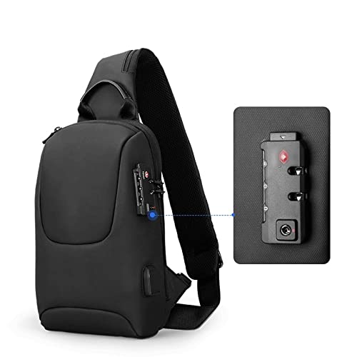 MOEIDO Umhängetasche Messenger Bag Herren Tasche wasserdicht USB Ladung Umhängetasche Kurzstrecken Reise Messenger Bag Umhängetasche Männer von MOEIDO