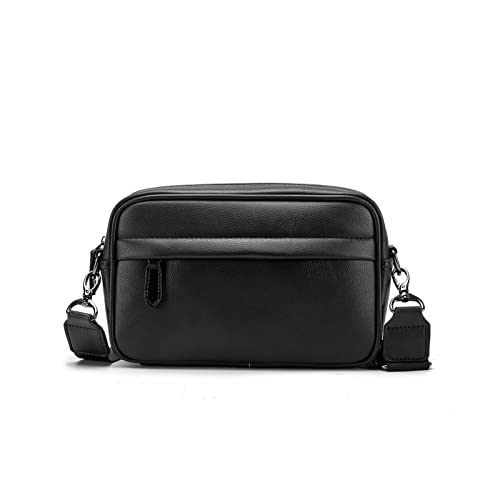 MOEIDO Umhängetasche Mode Luxus messen Messenger Bag Business PU-Leder Umhängetasche Männer Solid Flap Messenger Bag Herren Reißverschluss von MOEIDO