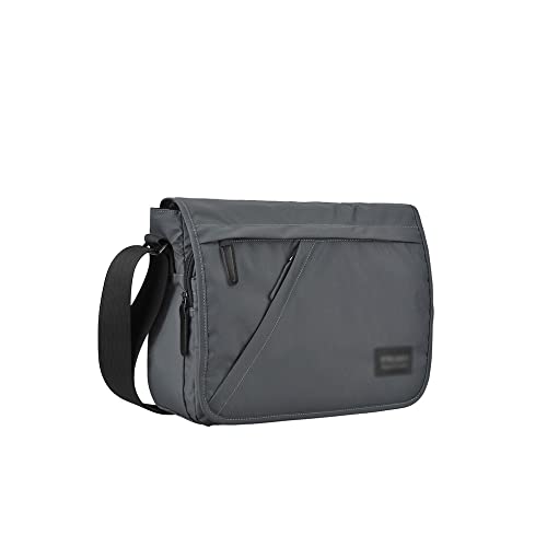 MOEIDO Umhängetasche Mode Männer Crossbody Bag Messenger lässig Schulter Schultaschen schwarz blau grau(Color:Grijs,Size:Length 320xwidth 90xheight 235mm) von MOEIDO