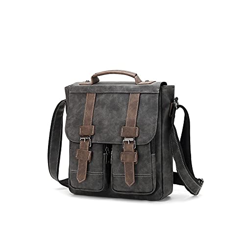 MOEIDO Umhängetasche Mode männliche Crossbody Taschen Casual Business wasserdichtes Ledertasche Herren Messenger Bag Vintage Männer Reißverschluss Tasche Schulterhandtaschen(Color:A) von MOEIDO