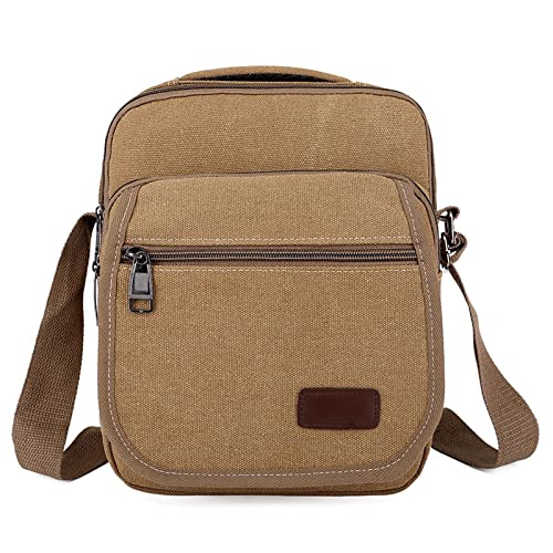 MOEIDO Umhängetasche Retro Canvas Reisen Festfarbe Männer Umhängetasche Neue Sommer Hochwertige Mode Messenger Multifunktionshandtasche von MOEIDO