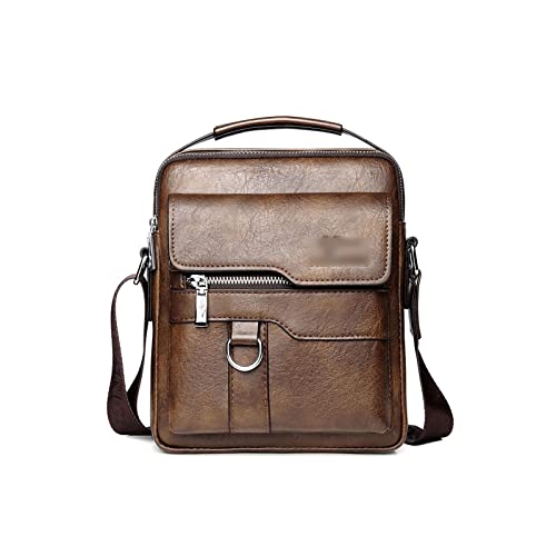 MOEIDO Umhängetasche Vintage Man Bags Leather Shoulder Bag For Men Business Messenger Crossbody Bag Male Fashion Casual Handbag(Auburn) von MOEIDO