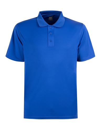 Herren Kurzarm Poloshirt Feuchtigkeitstransport Performance Regular Fit Casual Athletic Tennis Golf Shirts, Hohe Größen: M-7XL, Königsblau #12135, 5X-Groß von MOHEEN