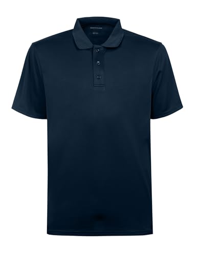 Herren-Poloshirt, kurzärmelig, feuchtigkeitsableitend, sportlich, lässig, mit Kragen, Golf-Shirt, Größen M-7XL, #12135 Marineblau, XL von MOHEEN