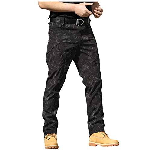 Herren Taktische Hose Camouflage Outdoor Combat Hose Outdoor Baggy Arbeitshosen Männer Tactical Tactical Pants Schlangenmuster M von MOKBAY