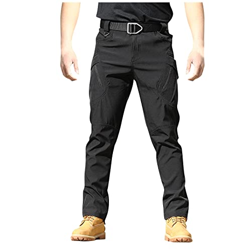 Herren Taktische Hose Outdoor Outdoor Softshellhose Herren Tactical Army Arbeitskleidung Männer Baggy Tactical Pants schwarz M von MOKBAY