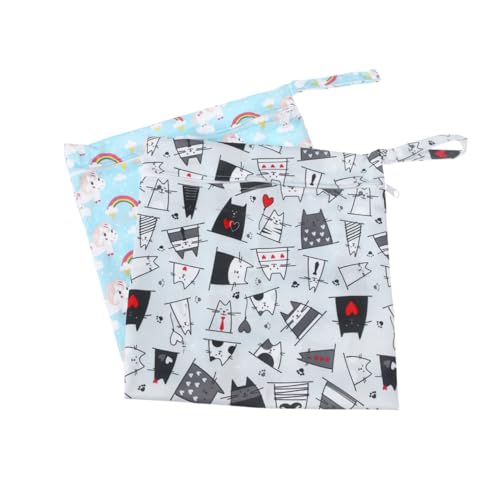 MOLUCKFU Wickeltasche Für Babys Wiederverwendbar Mit Reißverschluss 2 Stück Cartoon Design Für Nasse Gegenstände Und Trockene Artikel MOLUCKFU Wickeltasche Für Babys Wiederverwendbar Mit Reißverschluss 2 Stück Cartoon Design Für Nasse Gegenstände Und Trockene Artikel von MOLUCKFU