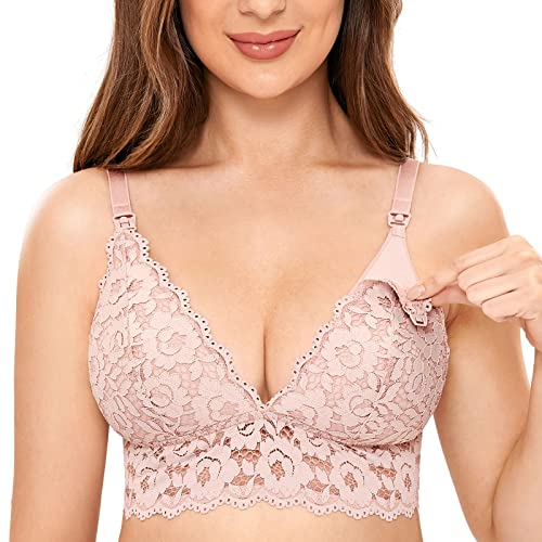 MOMANDA Damen Still BH Spitze Gepolstert Schwangerschafts BHS Ohne Bügel Nacktes Rosa 75C MOMANDA Damen Still BH Spitze Gepolstert Schwangerschafts BHS Ohne Bügel Nacktes Rosa 75C von MOMANDA