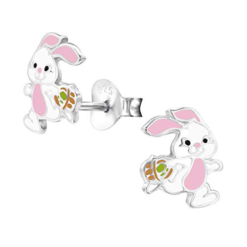 Monkimau Mädchen Ohrringe Ostern Hase Ohrstecker aus 925 Sterling Silver Silber von MONKIMAU