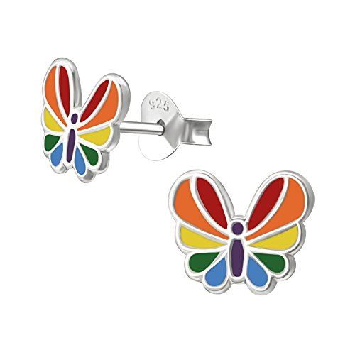 Monkimau Mädchen Ohrringe Schmetterling Ohrstecker aus 925 Sterling Silver Silber von MONKIMAU