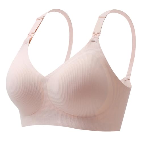 MOONBADI Still BH Klassische Bügelloser Rosa Komfort Schwangerschafts Weiche Nahtloser Mutterschaft Bralette Stillen und Schlaf für Frauen 95B MOONBADI Still BH Klassische Bügelloser Rosa Komfort Schwangerschafts Weiche Nahtloser Mutterschaft Bralette Stillen und Schlaf für Frauen 95B von MOONBADI