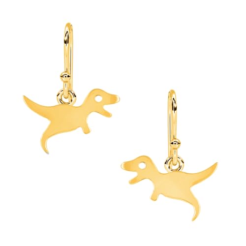 Dinosaurier Baumelnde Ohrringe 925 Sterling Silber Tier Ohrringe Dinosaurier Frauen Mädchen Schmuck Ohrringe, Gold-Vermeil von MOONEYE