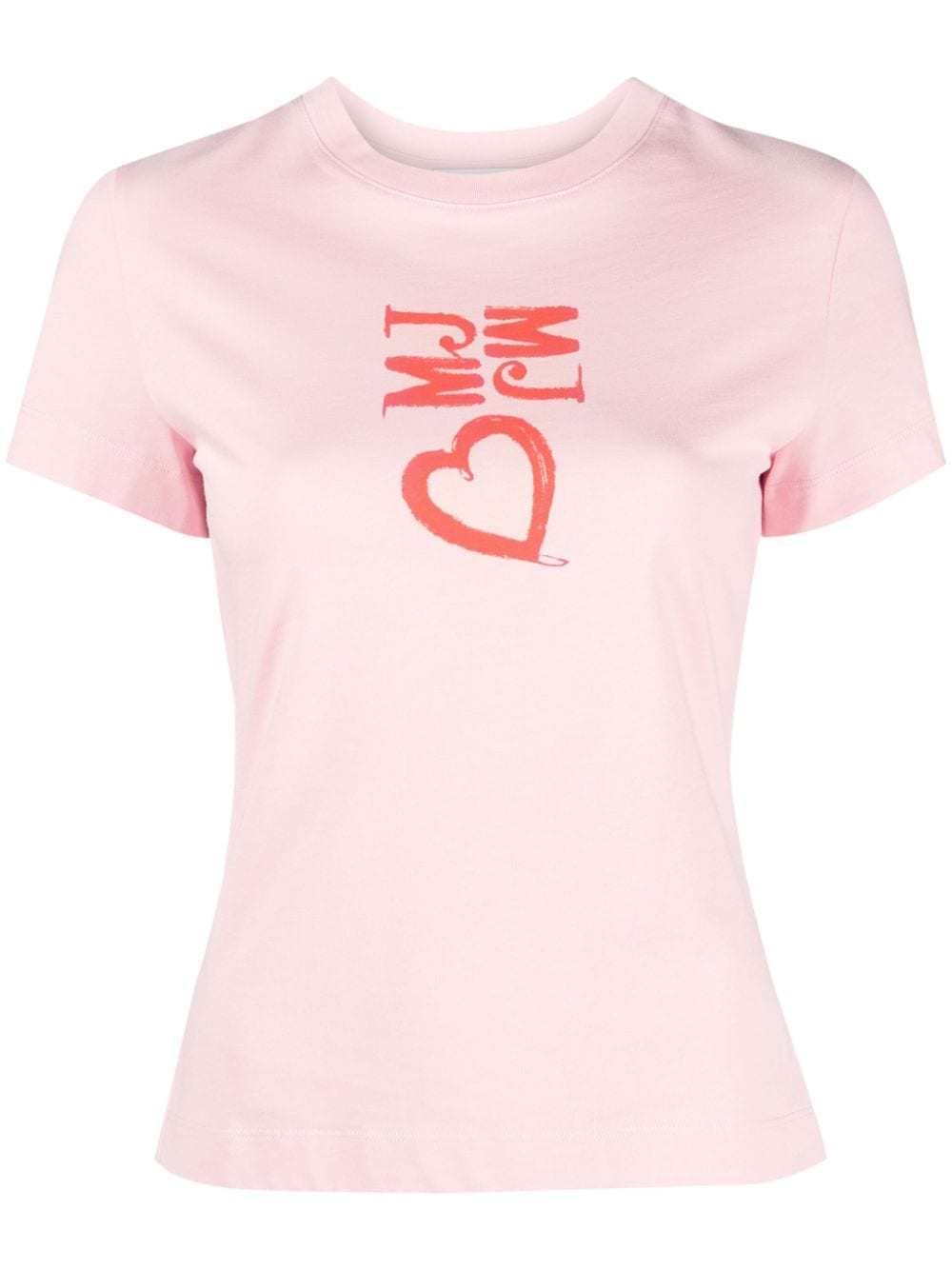 MOSCHINO JEANS T-Shirt mit Herz-Print - Rosa von MOSCHINO JEANS