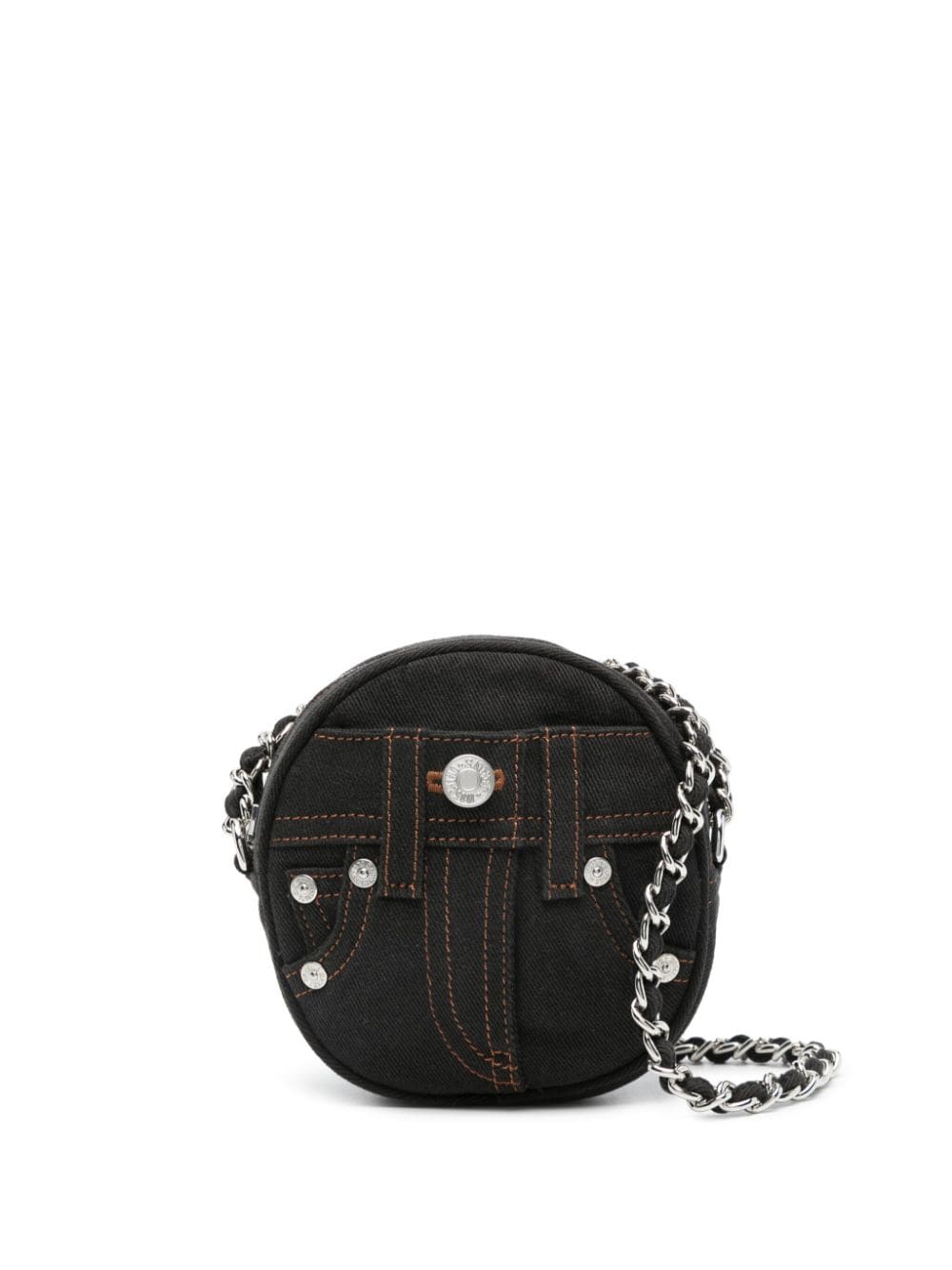 MOSCHINO JEANS Schultertasche mit Ziernähten - Schwarz von MOSCHINO JEANS