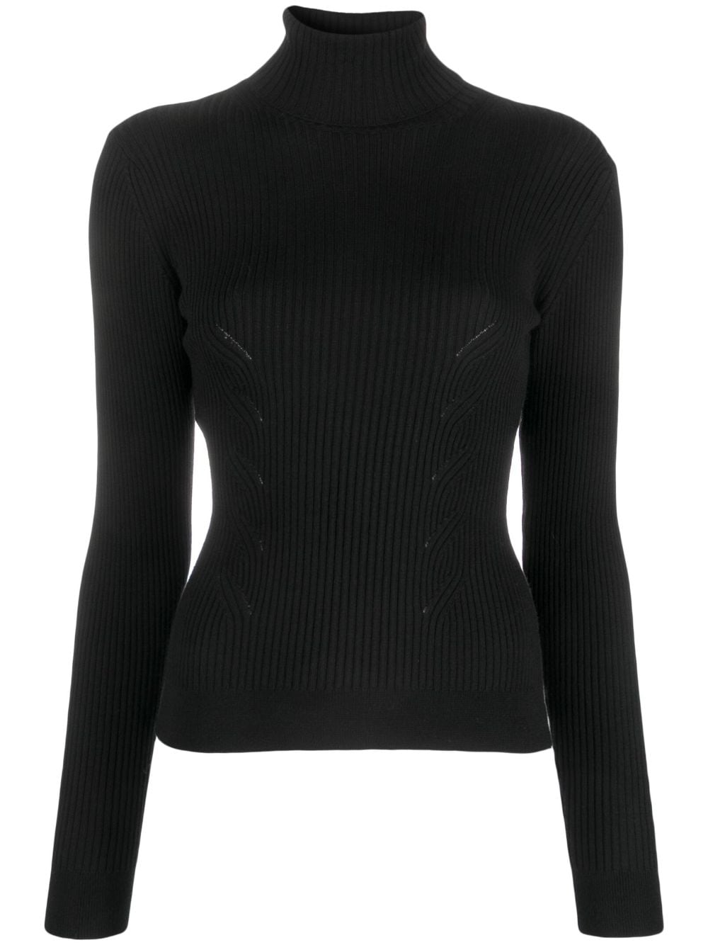 MOSCHINO JEANS Gerippter Pullover - Schwarz von MOSCHINO JEANS