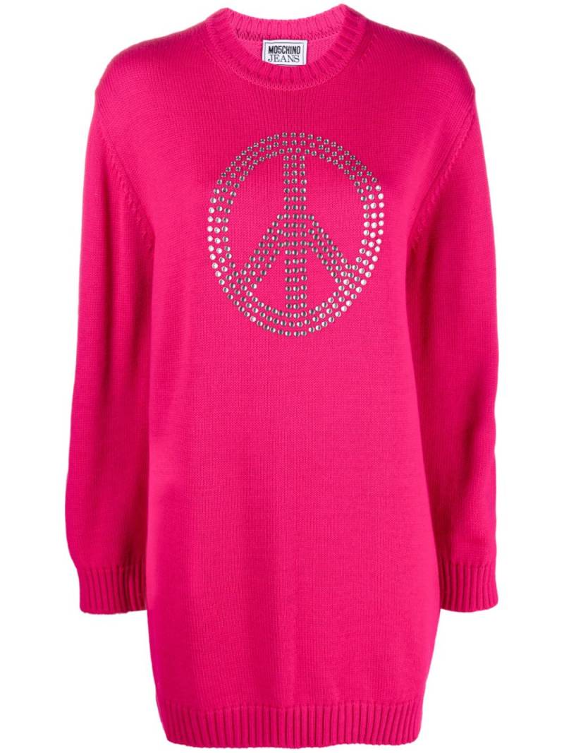 MOSCHINO JEANS Pullover mit Friedenszeichen - Rosa von MOSCHINO JEANS