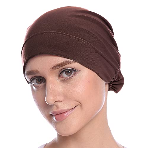 MOWEN Frauen Muslimischer Schal Hijab Hut Turban Elastischer Schweiß Absorbierender Baumwollschlauch Kappe Frauen Geschenke von MOWEN