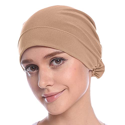 MOWEN Frauen Muslimischer Schal Hijab Hut Turban Elastischer Schweiß Absorbierender Baumwollschlauch Kappe Frauen Geschenke von MOWEN