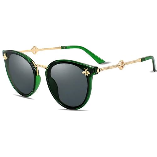 MPOWRX Cat Eye Sonnenbrille Damen Vintage Quadratische Sonnenbrille für Damen Schatten Brille UV400-grün-MULTI von MPOWRX