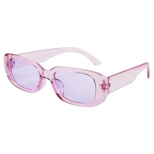 MPOWRX Quadratische Sonnenbrille mit kleinem Rahmen Sonnenbrille für Jungen und Mädchen UV 400 Schutz-2028-lila von MPOWRX