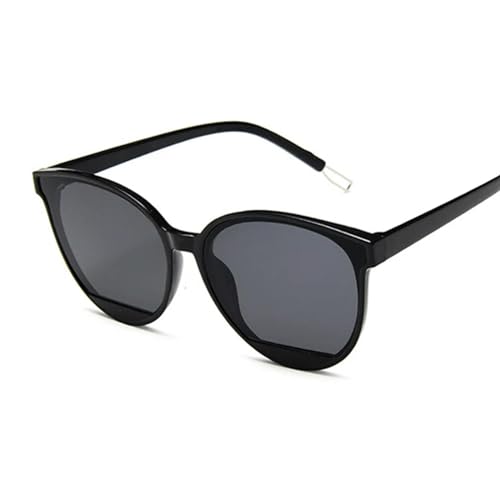 MPOWRX Spiegel Sonnenbrille Frau Vintage Cat Eye Schwarz Sonnenbrille Damen UV400 -Schwarz Grau von MPOWRX