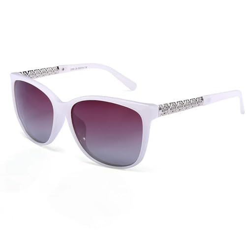 Memory Frame Sonnenbrillen für Frauen sind einzigartig entwickelt, um vor UV-Strahlen 400 Strahlen zu schützen - 2359-weiß schwarz von MPOWRX