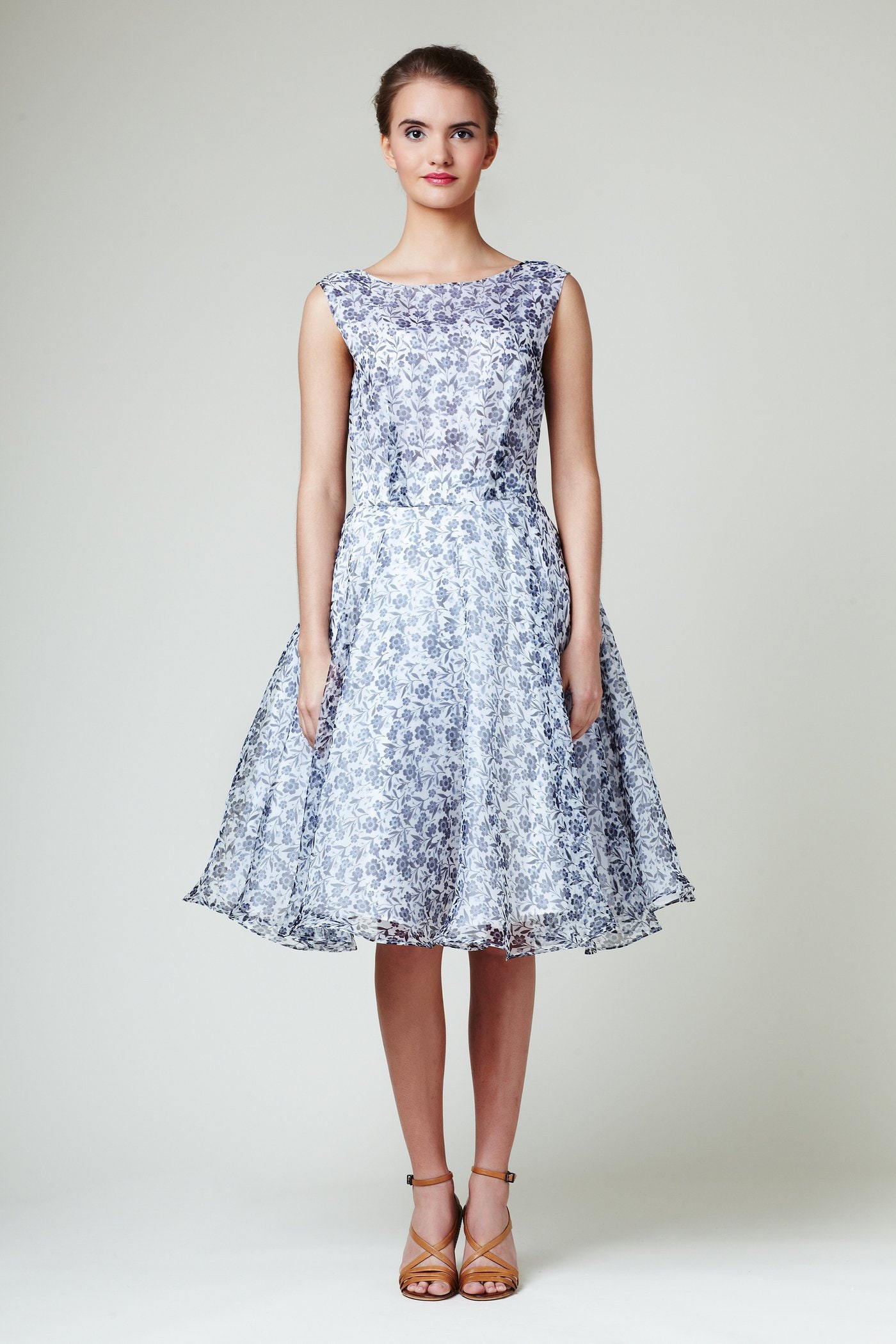 Frauen Organza Kleid, Midi Flare Hochzeit Gast 50Er Jahre Blumen Brautjungfer Hochzeitskleid, Taschen Kleid Frauen Organza Kleid, Midi Flare Hochzeit Gast 50Er Jahre Blumen Brautjungfer Hochzeitskleid, Taschen Kleid von MRSPOMERANZ