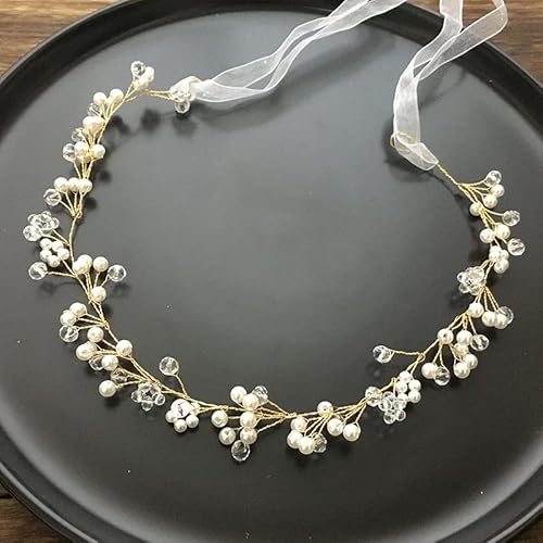 Haarnadel Haarspangen Haarspangen for Frauen Perle Kristall Hochzeit Haarkämme Haarschmuck for Braut Blumen Kopfschmuck Stirnbänder Frauen Braut Haarschmuck Schmuck By von MRXFN