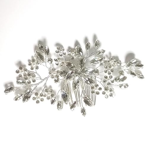 Haarnadel Haarspangen Haarspangen for Frauen Perle Kristall Hochzeit Haarkämme Haarschmuck for Braut Blumen Kopfschmuck Stirnbänder Frauen Braut Haarschmuck Schmuck By von MRXFN