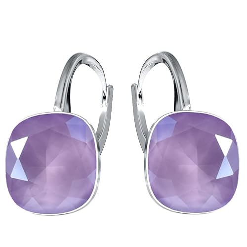 MŚ 1997 MENNICA ŚWIDNICKA Silberne Ohrringe Exklusive Markenkristall Designs - Hochwertige Silber 925 Ohrhänger für Damen in verschiedenen Shades und Farben (Violet Lacquer) von MŚ 1997 MENNICA ŚWIDNICKA