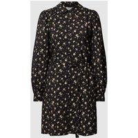 MSCH Copenhagen Knielanges Kleid mit floralem Muster Modell 'Nathasia' in Black, Größe S von MSCH Copenhagen