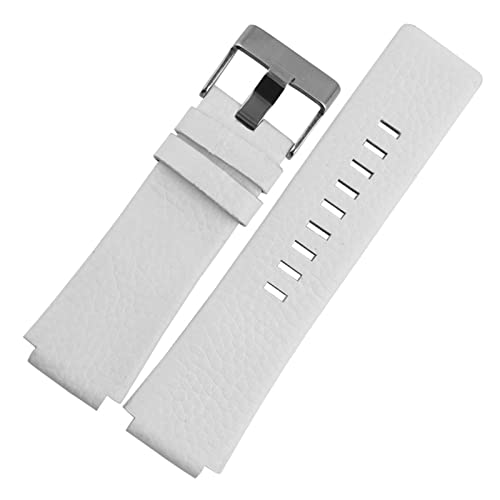 MSEURO 30 mm 28 mm Blac Uhrenband -Männergurt for kompatibel for for DZ1089 DZ1123 DZ1132 Ersatz konvexer Mundgurt 30 * 22 mm schwarz (Color : Wit, Size : 28-18mm) von MSEURO
