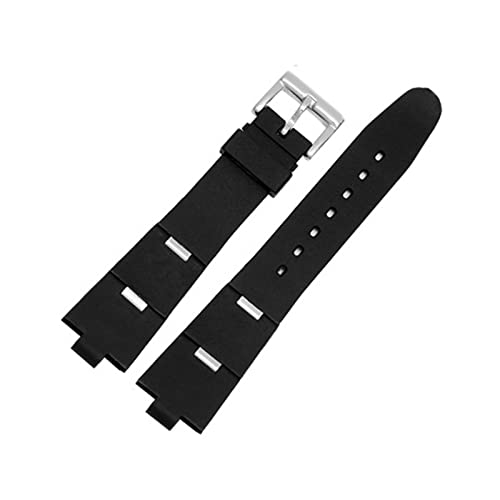 MSEURO Silikonuhr Barcelet Watch Zubehörband DP42C14SVDGMT Kompatibel for konvexem 8 mm Gummiband for Männer und Frauen, 2 Arten (Color : D, Size : 22mm) von MSEURO