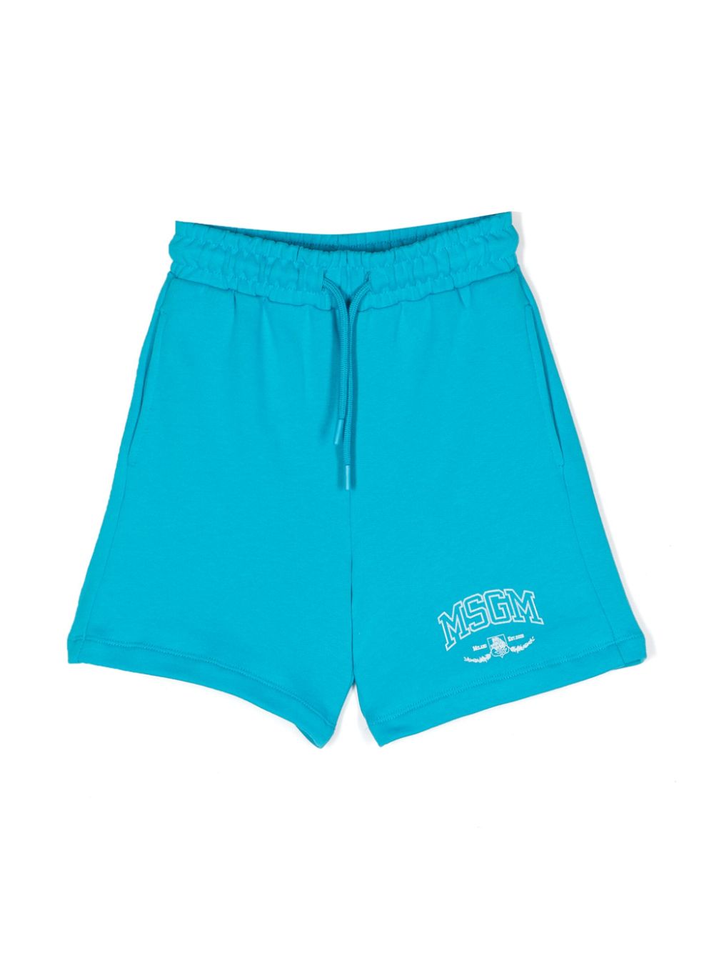 MSGM Kids Bermudas mit Logo-Print - Blau von MSGM Kids